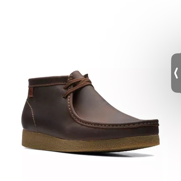 Clarks Shacre Men’s Brown Beeswax Leather  Chukka Boots Size 9.5W NWT - Picture 3 of 11